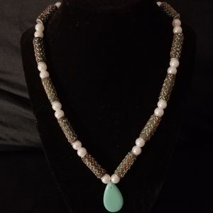 Unique Tear Drop Pearl Necklace